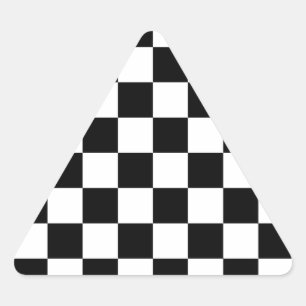 Chequered Flag Racing Design Chess Checkers Board Triangle Sticker