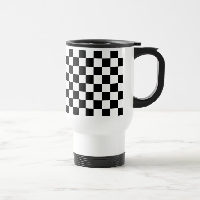 Chequered Flag Racing Travel Coffee Mug Gift (Right)
