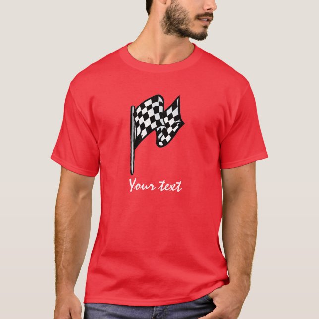 Chequered Flag; red T-Shirt (Front)