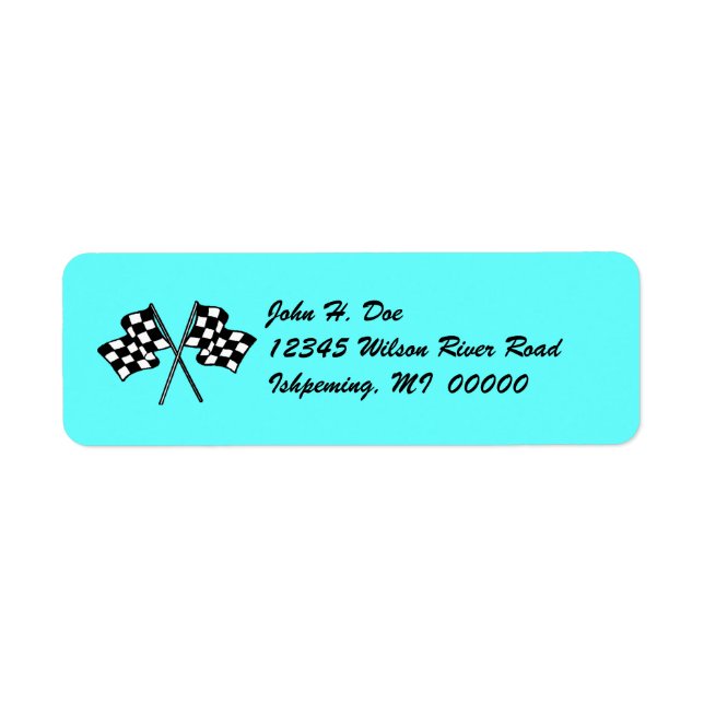 Chequered Flag Return LABEL ~ EZ2 Change Info (Front)