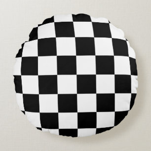 Chequered Flag Round Cushion