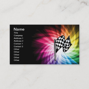 Chequered Flag Spectrum Business Card