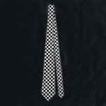 Chequered Flag Stylish Black And White Pattern Tie<br><div class="desc">Chequered flag,  stylish black and white pattern design.</div>
