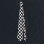 Chequered Flag Stylish Black And White Pattern Tie<br><div class="desc">Chequered flag,  stylish black and white pattern design.</div>