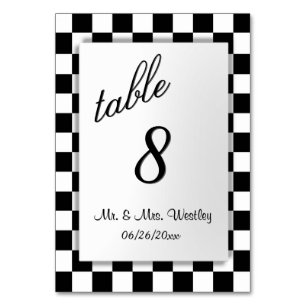 Chequered Flag Table Number
