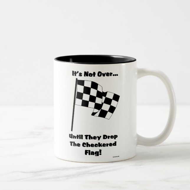 chequered flag Two-Tone coffee mug (Right)