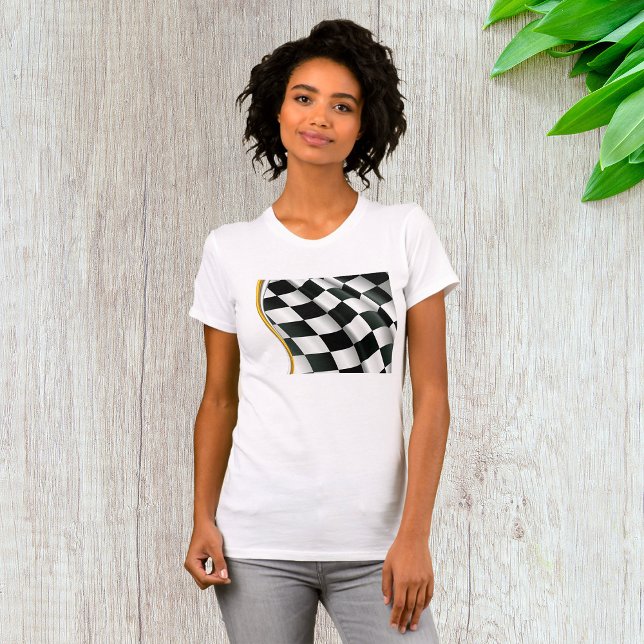Chequered Flag Womens T-Shirt (Creator Uploaded)