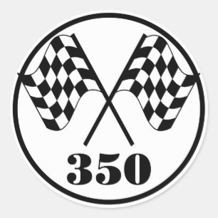   Chequered Flags Classic Round Sticker