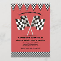 Chequered Flags Invitation