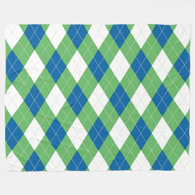 Chequered Fleece Blanket (Front (Horizontal))