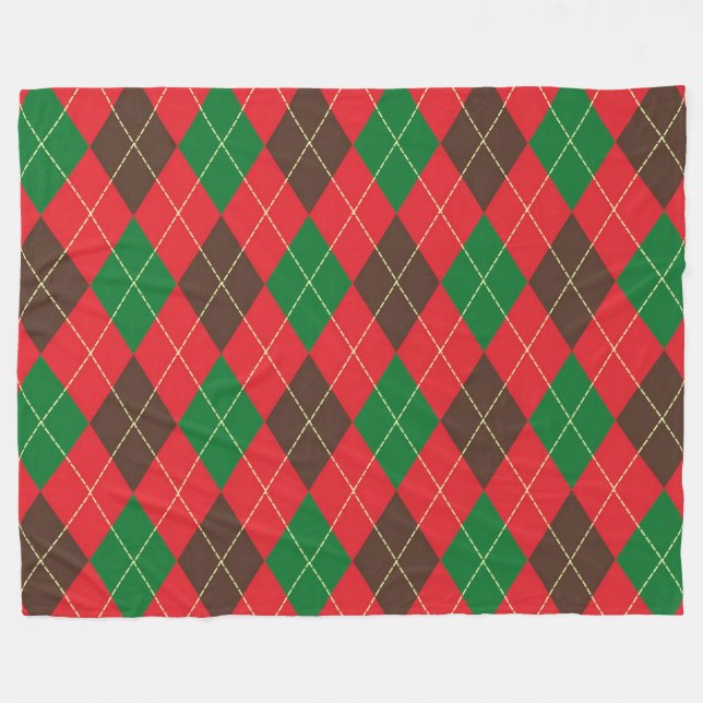 Chequered Fleece Blanket (Front (Horizontal))