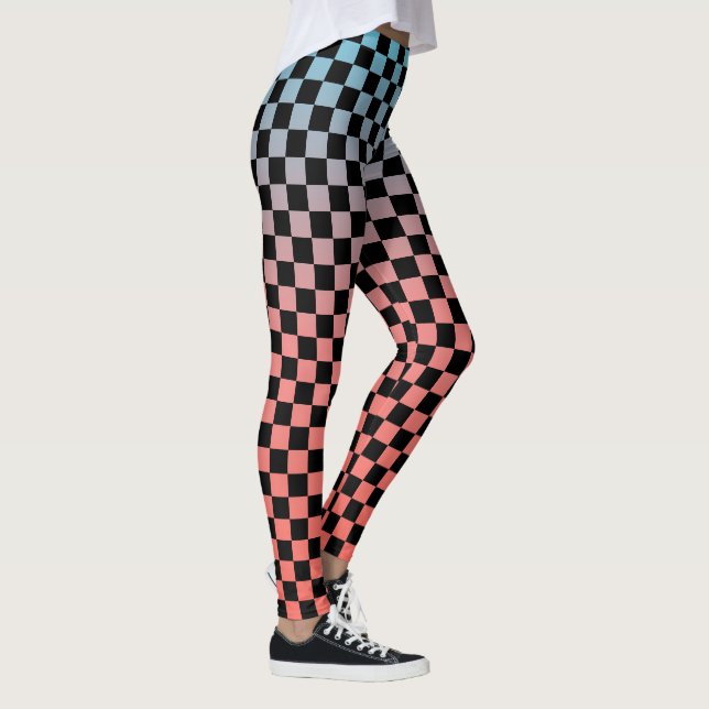 Chequered Gradient Leggings (Right)