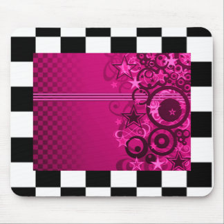 Chequered Graphic Star Mousepad