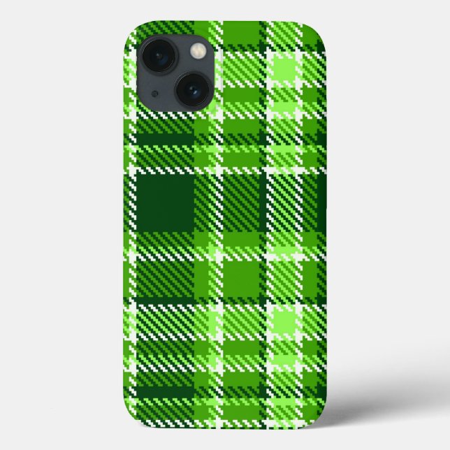 Chequered Green Colour Pattern Case-Mate iPhone Case (Back)