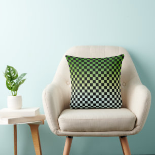 Chequered Green Fade Cushion