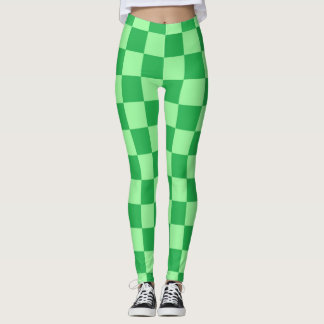 Chequered Green Leggings