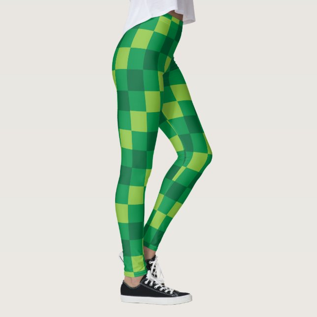 Chequered Green Leggings (Right)