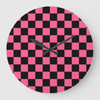 Chequered Hot Pink and Black