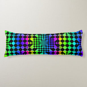 Chequered Illusion by Kenneth Yoncich Body Cushion