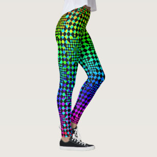 Chequered Illusion by Kenneth Yoncich Leggings