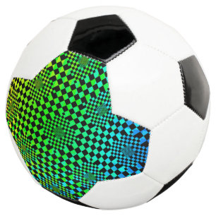 Chequered Illusion by Kenneth Yoncich Soccer Ball