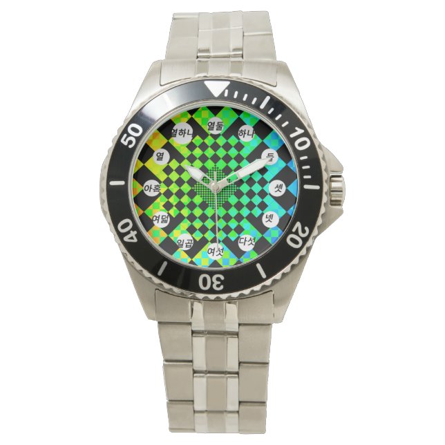 Chequered Illusion (K Face) by Kenneth Yoncich Watch (Front)