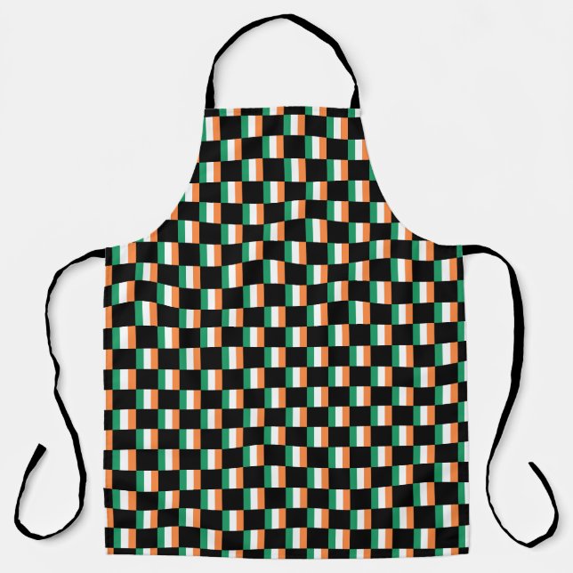 Chequered Ireland Flag Pattern  Apron (Front)