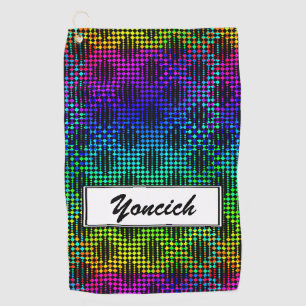 Chequered Lattice Fence by Kenneth Yoncich Golf Towel