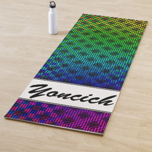 Chequered Lattice Fence by Kenneth Yoncich Yoga Mat