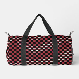 Chequered Latvia Flag Pattern Duffle Bag