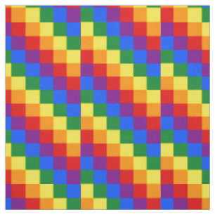 Chequered LGBT pattern Fabric