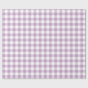 Chequered lilac and white wrapping paper