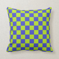 Chequered Lime Green and Blue