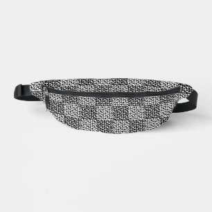 Chequered Love in Black and White  Bum Bags