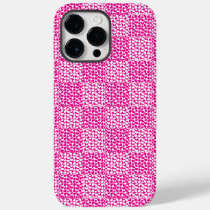 Chequered Love in Magenta and White Case-Mate iPhone 14 Pro Max Case