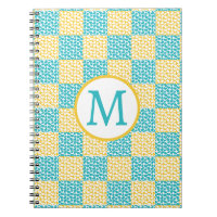 Chequered Love in Turquoise, Yellow, and White