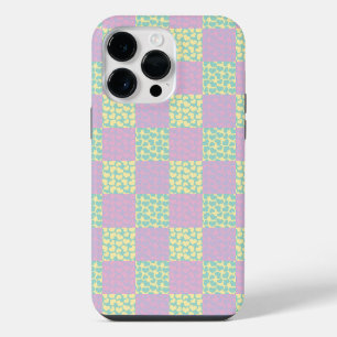 Chequered Love-Pastel Pink, Yellow, Purple & Green iPhone 14 Pro Max Case