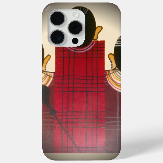 Chequered Maasai Family Portrait Case-Mate iPhone Case (Back)