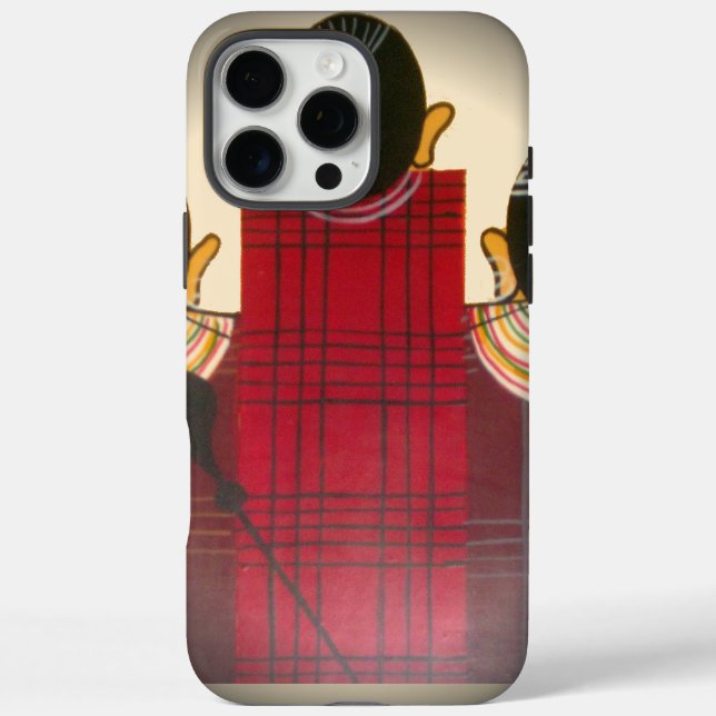 Chequered Maasai Family Portrait Case-Mate iPhone Case (Back)