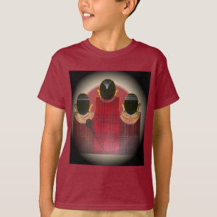 Chequered Maasai Family Portrait T-Shirt