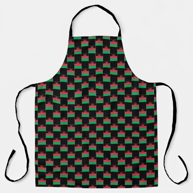 Chequered Malawi Flag Pattern  Apron (Front)