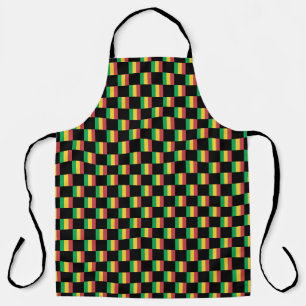 Chequered Mali Flag Pattern  Apron