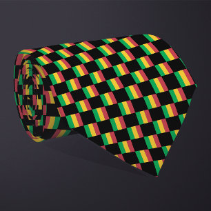 Chequered Mali Flag Pattern  Tie