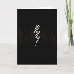 Chequered mama black white funny mother's day Chec Card