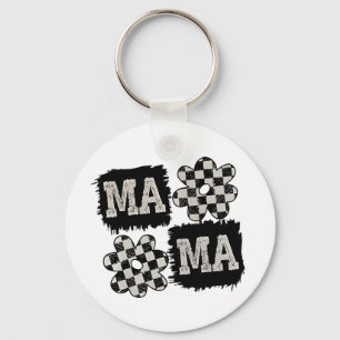 Chequered Mama Mothers Day Mum to Be  Key Ring