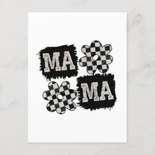 Chequered Mama Mothers Day Mum to Be Postcard