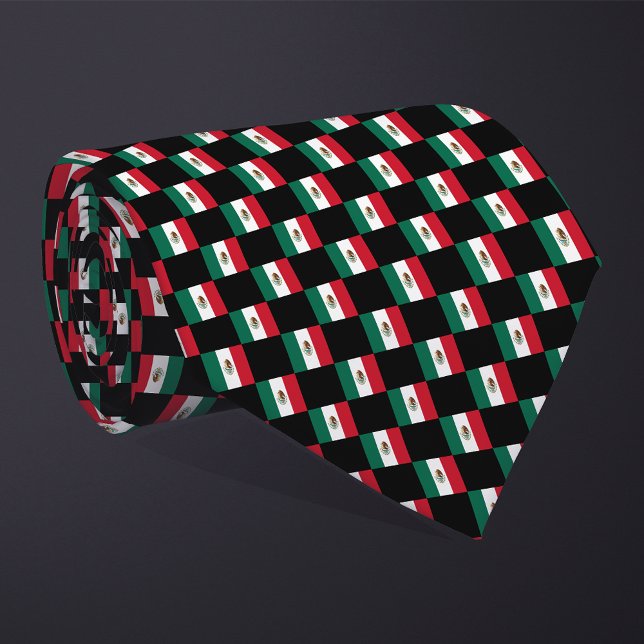 Chequered Mexico Flag Pattern  Tie (Creator Uploaded)