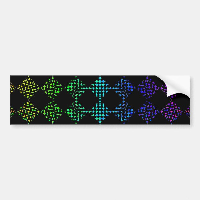 Chequered Moire by Kenneth Yoncich Bumper Sticker (Front)