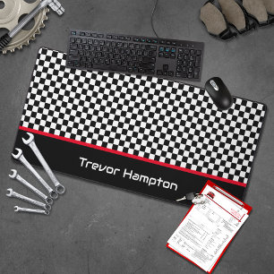 Chequered Monogram Desk Mat