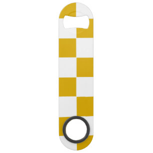 Chequered mustard yellow and White